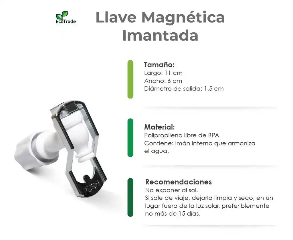 Kit De 3 Repuestos Para Filtro Purificador De Agua + Llave Magnética Imantada Con Capacidad Para 21,24,28 Litros