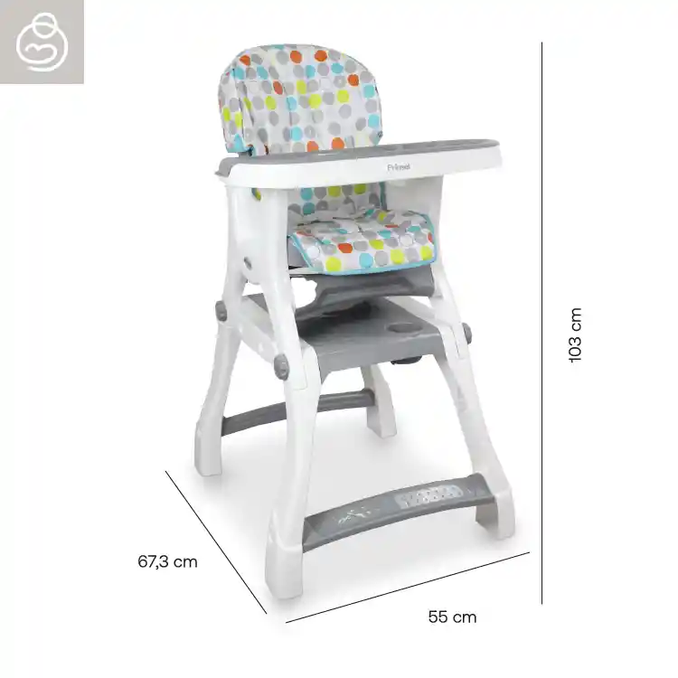 Silla Comedor Bebe Kinder City Gris 2 En 1