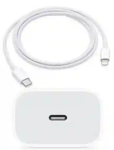 Cargador Iphone 20w Carga Rapida + Cable Usbc 1m