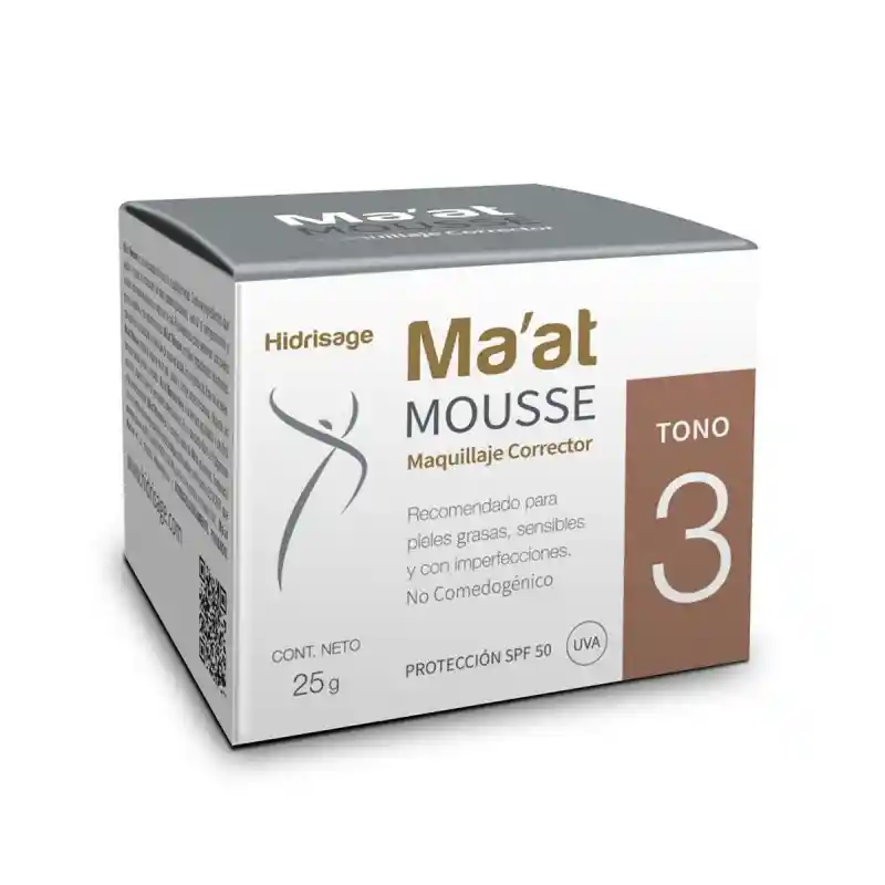 Hidrisage Ma'at Mousse Maquillaje Corrector Tono 3 SPF 50 