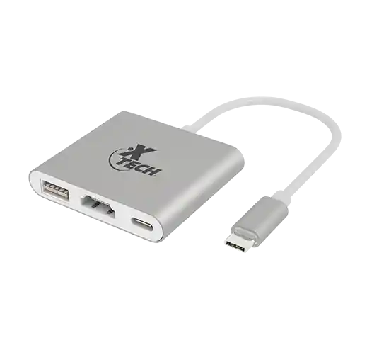 Xtech Adaptador 3 En 1 Usb Type C A Hdmi, Usb 3.0 Y Tipo C Charging