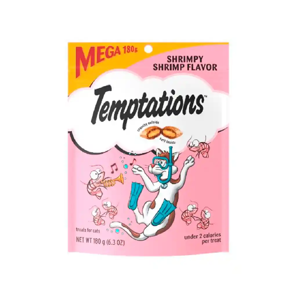 Snack Gato Temptations Camarón 185 Gr