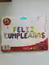 Letrero Globos Feliz Cumpleaños 14" - Colores Azul, Plateado, Multicolor, Dorado