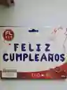 Letrero Globos Feliz Cumpleaños 14" - Colores Azul, Plateado, Multicolor, Dorado