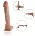 Consolador Dildo Ultrarealista Con Chupa 25.5cm Flexible Adulto Henrry Night