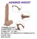 Consolador Dildo Con Chupa Ultrarealista 21cm Flexible Adulto Jammes Night