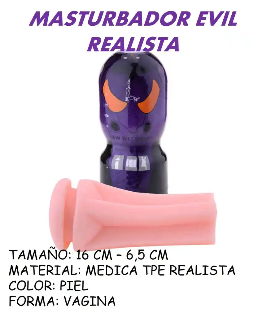 Masturbador Masculino Evil Realista Vagina