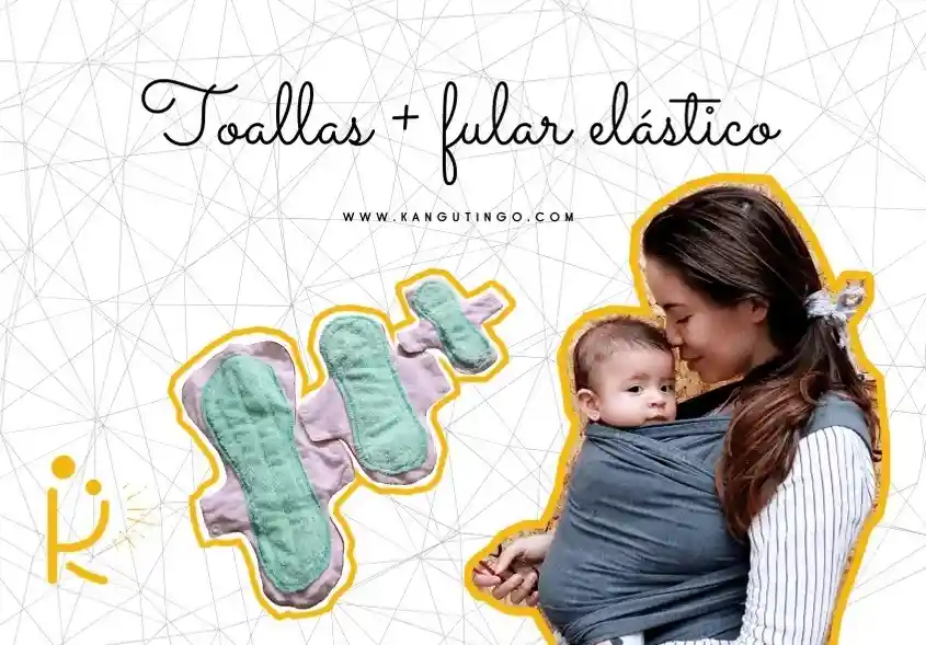 Toallas Ecológicas + Fular Elástico Gris Oscuro