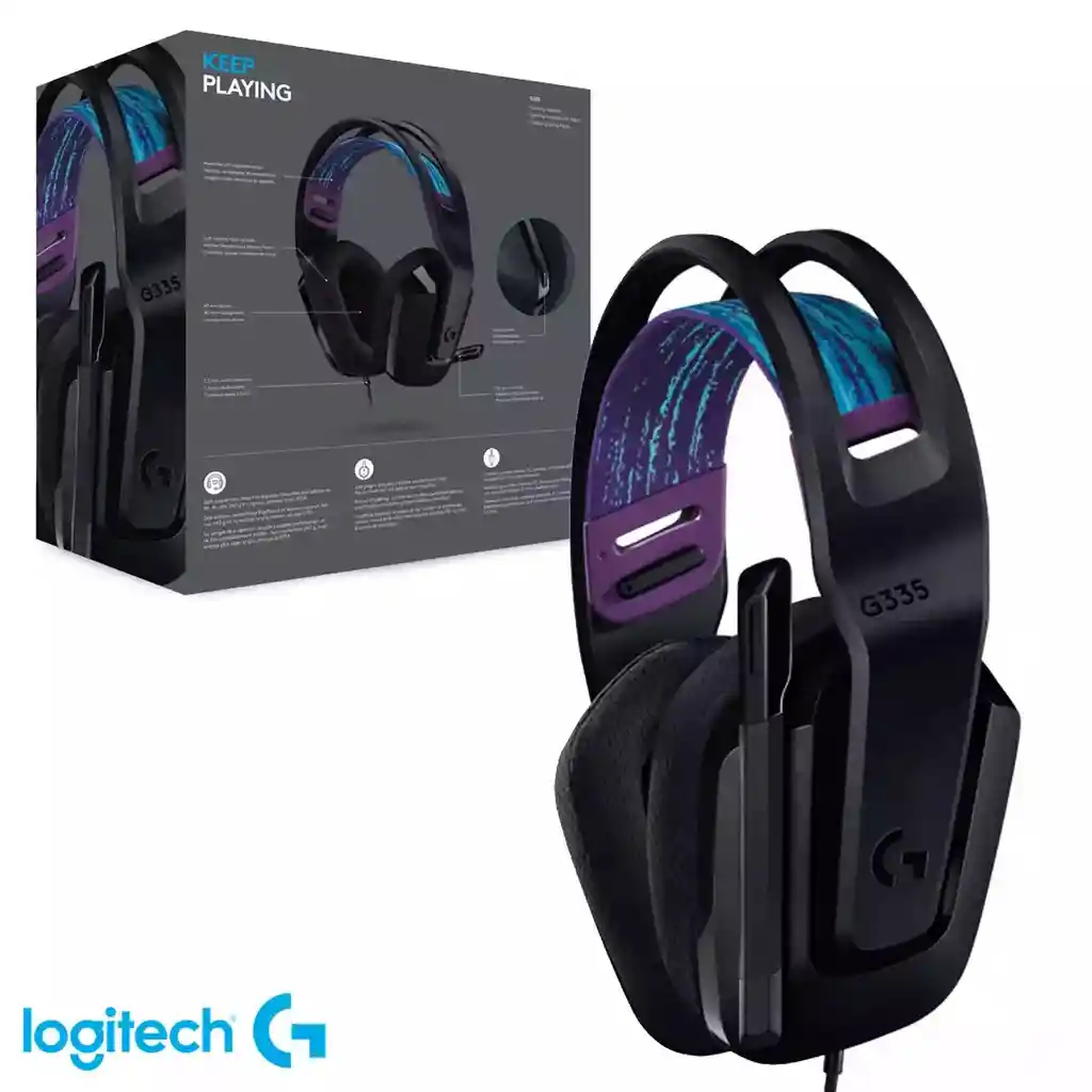 Diadema Logitech G335 Wired Gaming Headset Negra