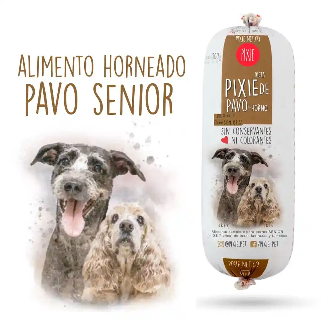 Pixie De Pavo Al Horno Perros Senior 7+ 500g