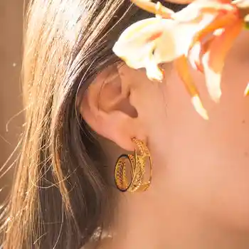 Aretes Candonga Iris En Filigrana Dorado