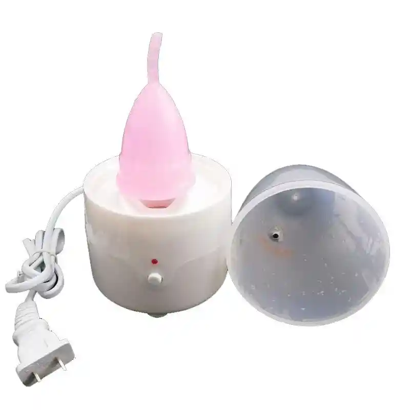 Esterilizador Copa Menstrual A Vapor + Copa S Y L + Funda + Estuche Y Pomo Limpieza