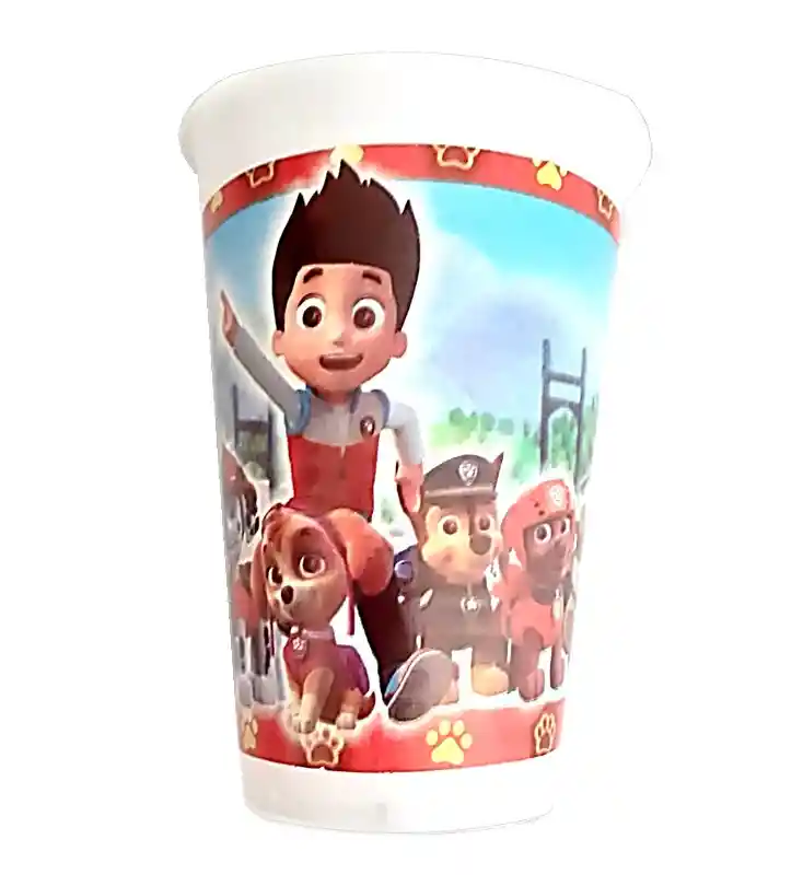 Vaso Desechable Plastico Niño Paw Patrol 6 Oz X 12