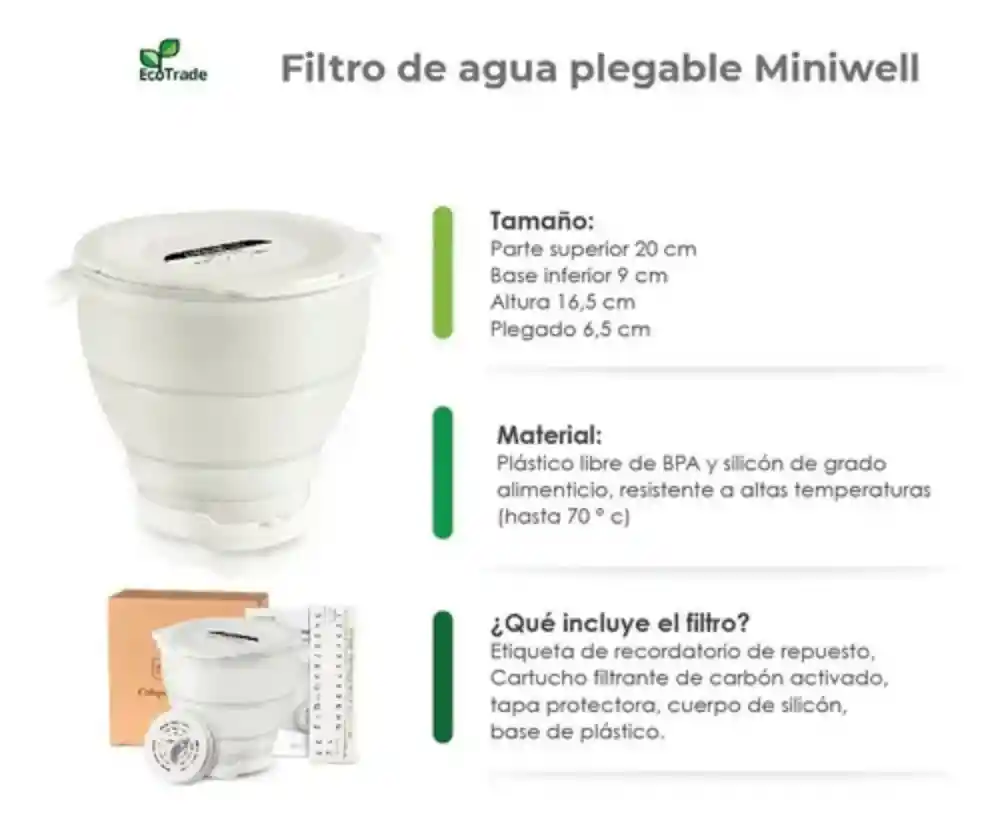 Filtro Purificador De Agua Para Cocina Plegable