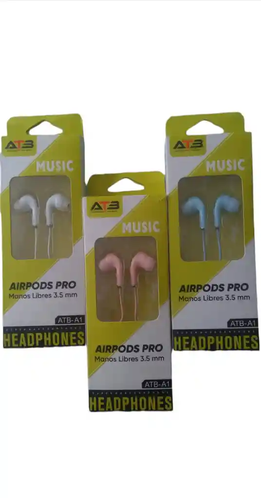 Audifonos Atb-1 Manos Libres 3.5mm Variedad De Colores