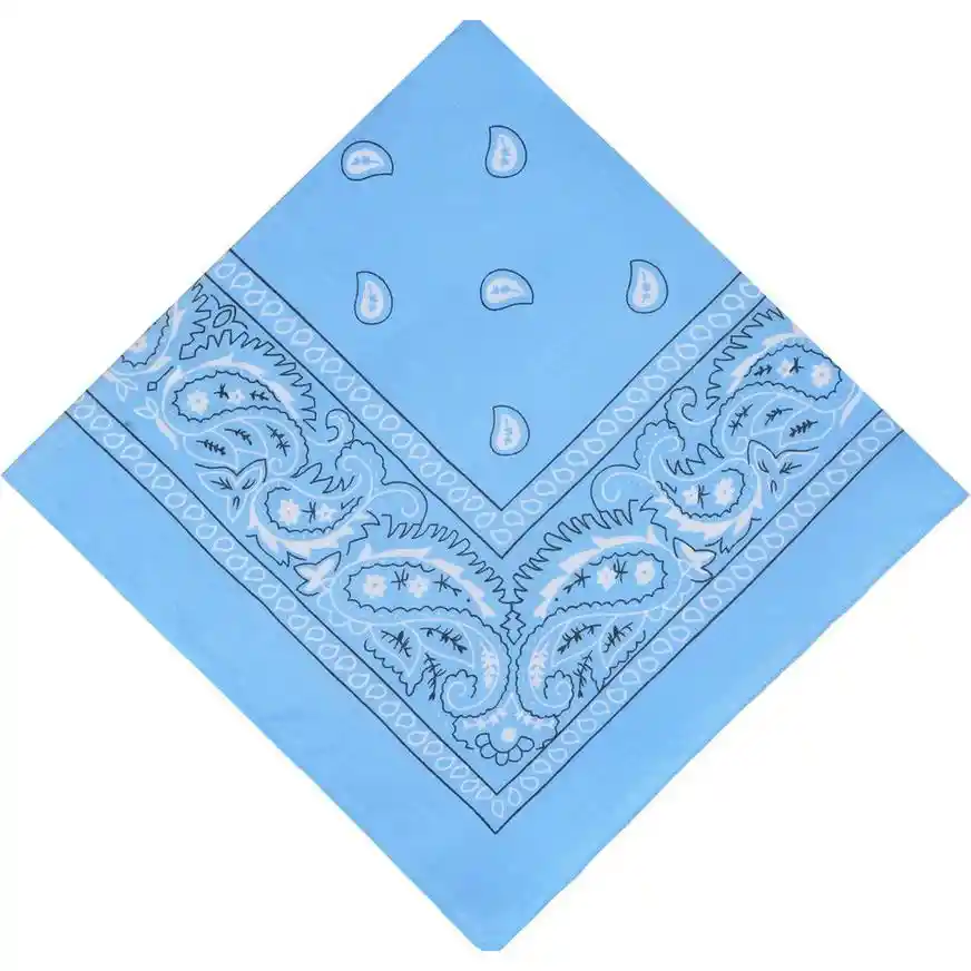 Pañoleta Para El Cabello Unisex Azul Claro Bandana Clásica Balaca Pelo