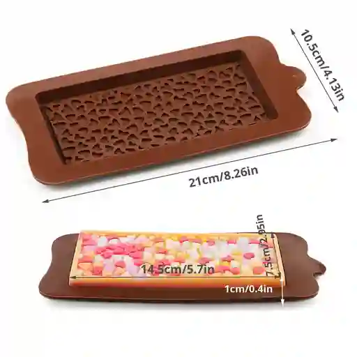 Molde Chocolate Tableta Mini Corazones