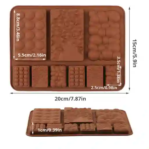 Molde Chocolate Tableta Surtida Grande X 9