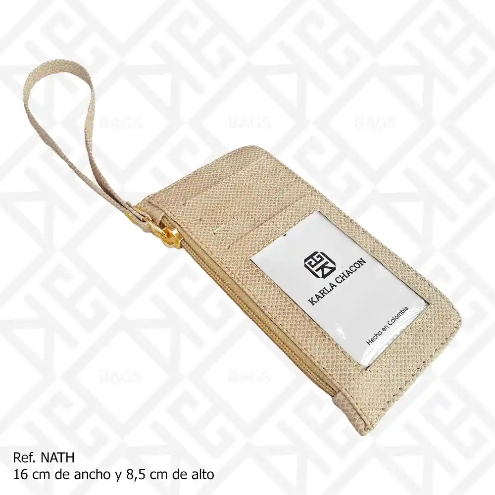 Monedero Tarjetero Nath Beige