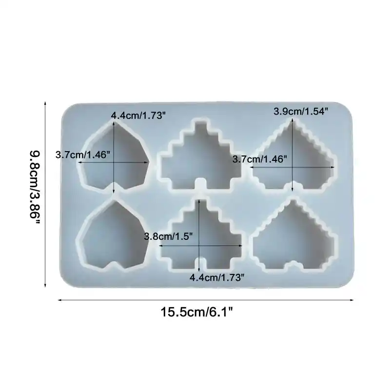 Molde Silicona Corazones Surtidos X 6