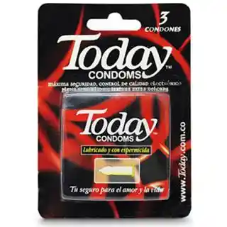 Today Condoms Lubricado Y Con Espermicida X3