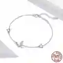 Pulsera Manilla Para Mujer Mariposas Fabricada En Plata 925