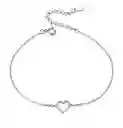 Pulsera Para Mujer Dije Corazón Fabricada En Plata 925