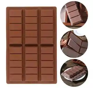 Molde Chocolate Tableta Chocolatina Rectangular Grande X 6