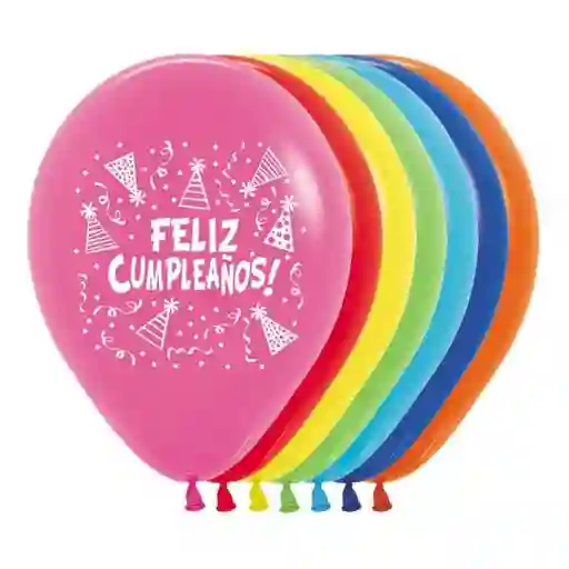 Bomba De Cumpleaños Colores X12