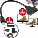 Cable Hdmi En Ye 1 Macho A 2 Hembras Misma Imagen En Dos Tvs