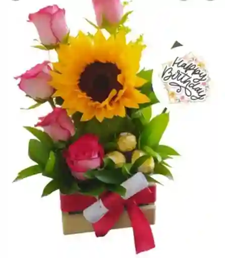 Arreglo Floral Con Girasol