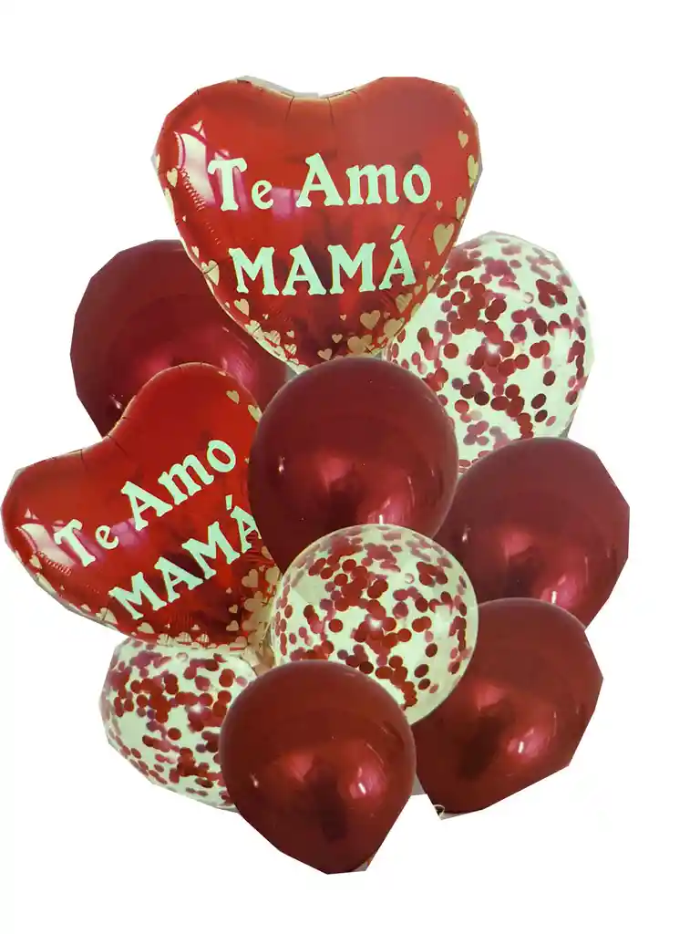 Globo Set Te Amo Mamá Sin Helio