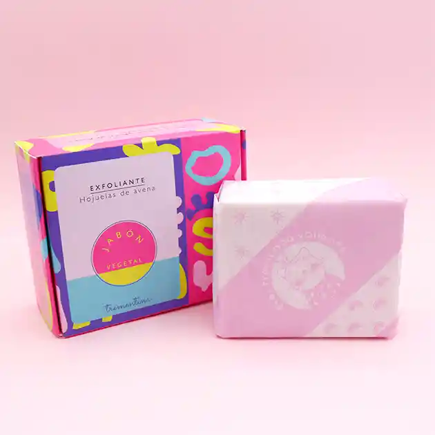 Jabón Exfoliante Hojuelas De Avena- Fresa