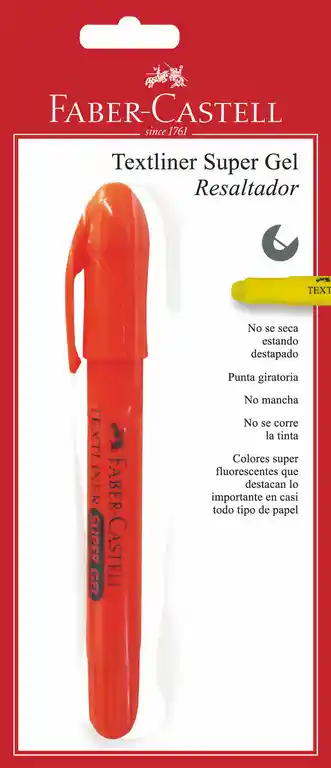 Faber Castell Resaltador Super Gel Naranja