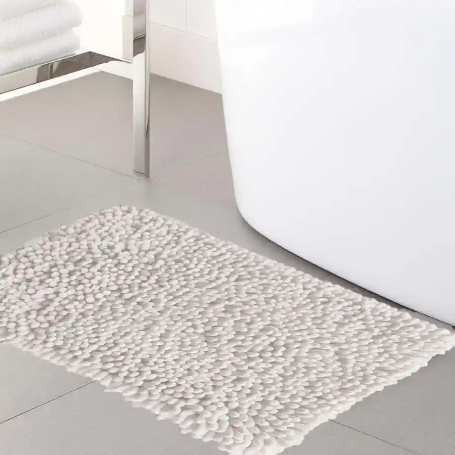 Tapete Salida De Ducha Maxi Coral Antideslizante 40x60 Cm Marfil