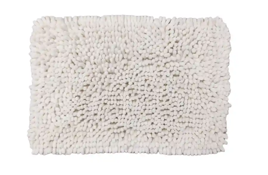 Tapete Salida De Ducha Maxi Coral Antideslizante 40x60 Cm Marfil