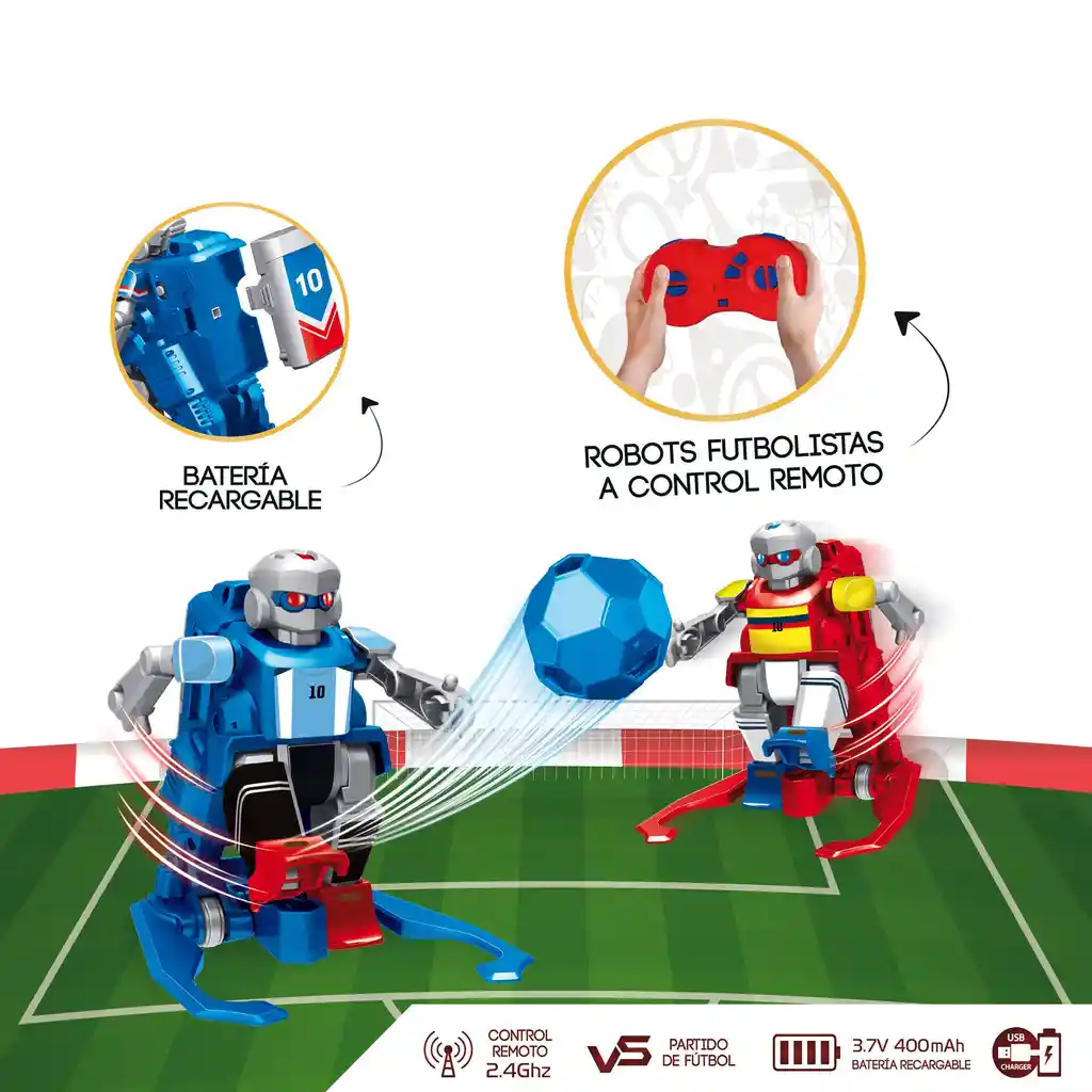 Toy Logic Set Robots Control Remoto Soccer Cup