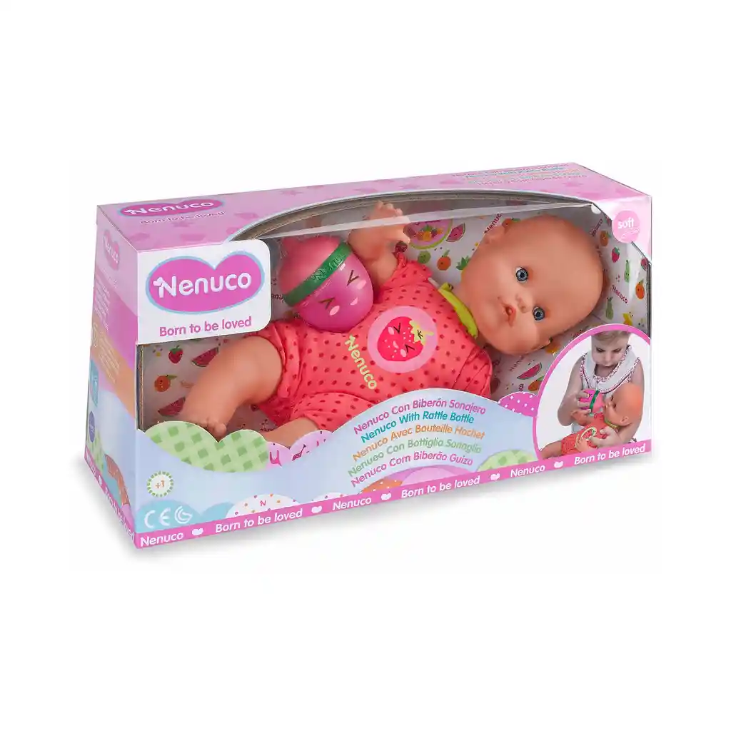 Nenuco Bebecon Biberon Sonajero Rosado