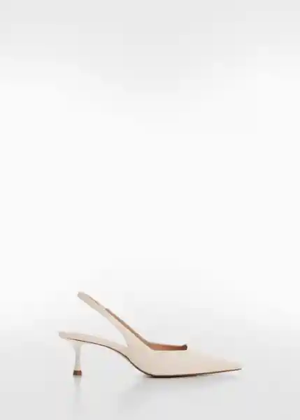 Zapatos Banda Beige Talla 42 Mujer Mango