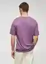 Camiseta Summer Morado Talla XL Hombre Mango