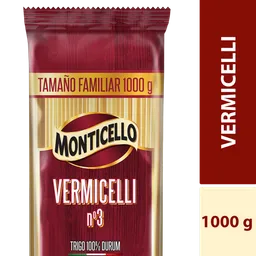 Monticello Pasta Vermicelli No. 3 Tamaño Familiar