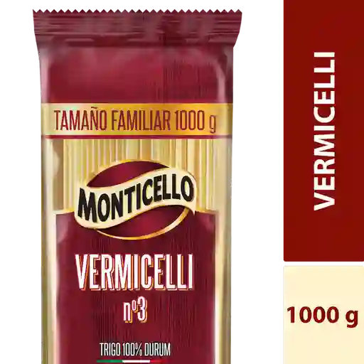 Monticello Pasta Vermicelli No. 3 Tamaño Familiar