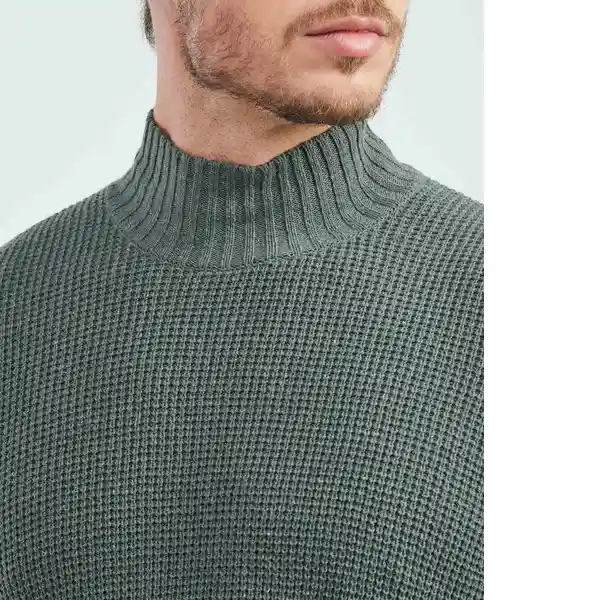 Suéter Turtleneck Hombre Verde Medio Talla L Chevignon