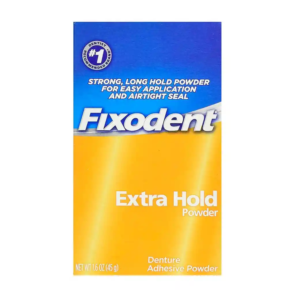  FIXODENT Polvo Adhesivo Para Dentaduras Postizasextra Hold Powder 1.6 Oz (45G) 