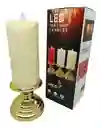 Velas Candelabro Vela Eléctrica Luz Led Eventos Fiestas 18cm