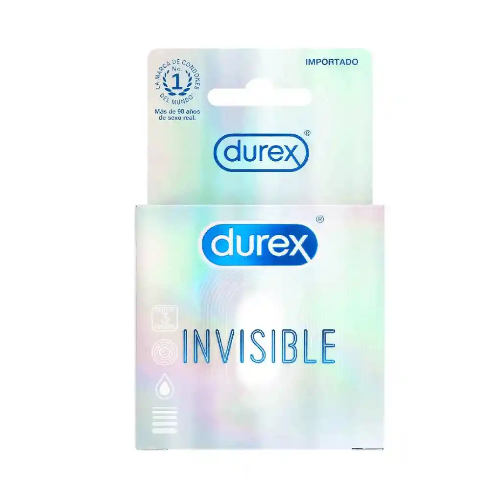 Durex Condonesinvisible Ultra Delgado X 3 Unds