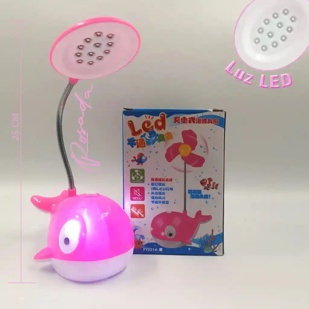 Lampara Ballena Rosada Led Juguetes Juguetería Didáctico