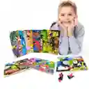 Rompecabezas Mdf Set X8 Personajes Juguete Infantil Niños