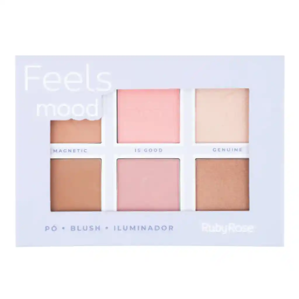 RUBY ROSE Paleta Rostro Feels Mood Hightlight Contour Blush