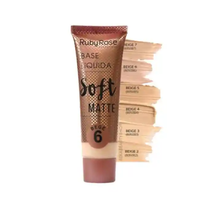 Base Liquida Soft Matte Bege 6 RUBY ROSE 